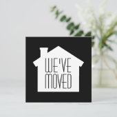 Simple moderne Accueil Fête Invitation Noir (Debout devant)