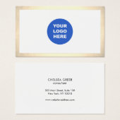 Simple Moderne Ajouter Logo Bordure Or (Devant & derrière)