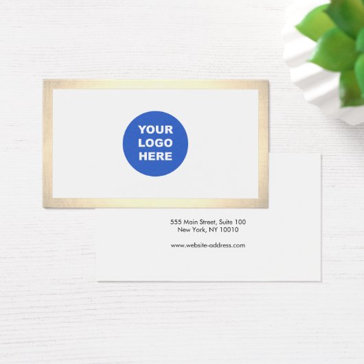 Simple Moderne Ajouter Logo Bordure Or (Bureau)
