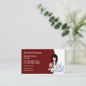 Simple moderne Animaux de compagnie Groomer Cartes (Debout devant)