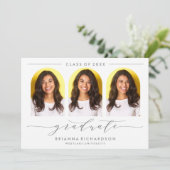 SIMPLE MODERNE ARCH SCRIPT GRADUCATION INVITATION (Debout devant)