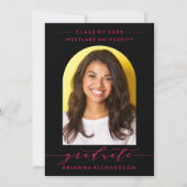 SIMPLE MODERNE ARCH SCRIPT GRADUCATION INVITATION (Devant)