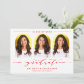 SIMPLE MODERNE ARCH SCRIPT GRADUCATION INVITATION (Debout devant)