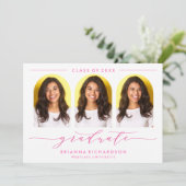 SIMPLE MODERNE ARCH SCRIPT GRADUCATION INVITATION (Debout devant)