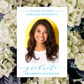 SIMPLE MODERNE ARCH SCRIPT GRADUCATION INVITATION