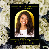 SIMPLE MODERNE ARCH SCRIPT GRADUCATION INVITATION