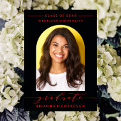 SIMPLE MODERNE ARCH SCRIPT GRADUCATION INVITATION