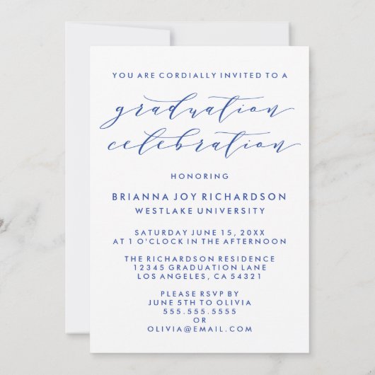 SIMPLE MODERNE ARCH SCRIPT GRADUCATION INVITATION (Dos)