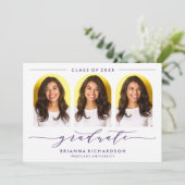 SIMPLE MODERNE ARCH SCRIPT GRADUCATION INVITATION (Debout devant)