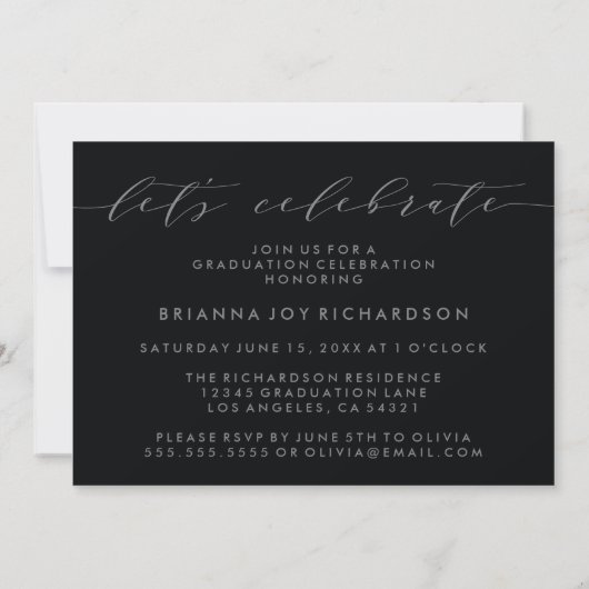 SIMPLE MODERNE ARCH SCRIPT GRADUCATION INVITATION (Dos)