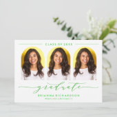 SIMPLE MODERNE ARCH SCRIPT GRADUCATION INVITATION (Debout devant)