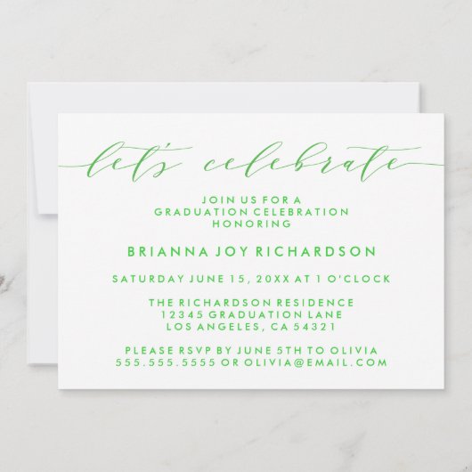SIMPLE MODERNE ARCH SCRIPT GRADUCATION INVITATION (Dos)