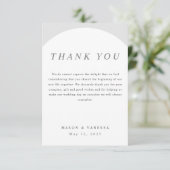 Simple moderne Arche gris clair Carte de remerciem (Debout devant)