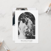 simple moderne arche vacances mariage faire-part (Devant/Arrière en situation)