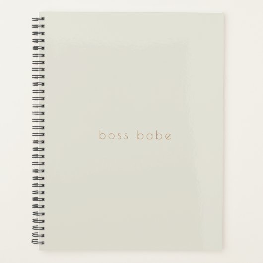 Simple moderne Beige 2024 Planner Boss Babe (Devant)
