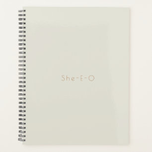 Simple moderne Beige 2024 Planner She-E-O