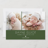 Simple moderne Best Cadeau Faire-part de naissance (Dos)