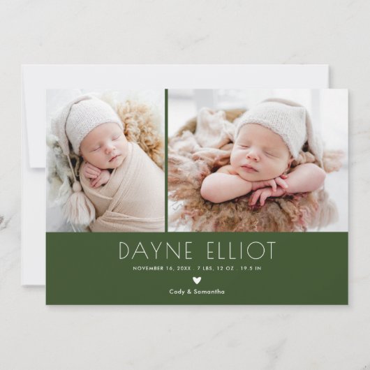 Simple moderne Best Cadeau Faire-part de naissance (Dos)