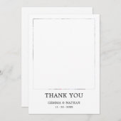 Simple moderne Black 1 Mariage photo Carte de reme (Devant / Derrière)