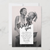 Simple moderne Black White Photo QR Carte de remer (Devant)