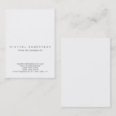 Simple moderne blanc Chubby Grand Carte de visite (Devant / Derrière)