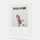 Simple moderne bold script photo mariage accueil (Angle)