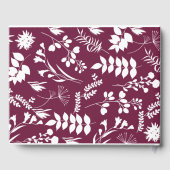 Simple moderne Bourgogne Initiales Mariage livre d (Verso)