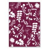 Simple moderne Bourgogne Numéro de table (Dos)