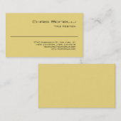 Simple Moderne Buff Beige Charmant Carte de visite (Devant / Derrière)