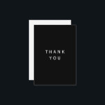 Simple moderne Carte de remerciements noir et blan<br><div class="desc">Simple Black & White Custom Merci Votre Carte. Noms. Moderne.</div>