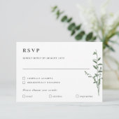 Simple Moderne Carte de Réponse de Mariage de Bran (Debout devant)
