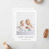 Simple moderne Carte photo de vacances personnalis (Devant/Arrière en situation)