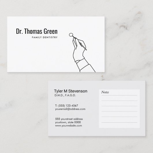 Simple moderne Dentist Bureau Rendez-vous (Devant / Derrière)