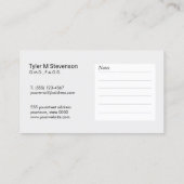 Simple moderne Dentist Bureau Rendez-vous (Dos)