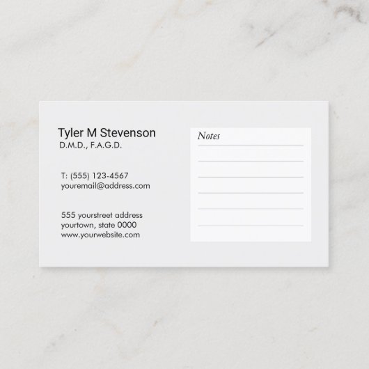 Simple moderne Dentist Bureau Rendez-vous (Dos)