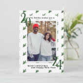 Simple moderne Elegant carte de couple de Noël (Debout devant)