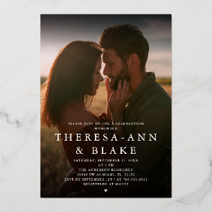 Simple moderne Elegant Couple's Shower Invitation