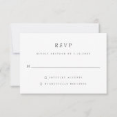 Simple moderne élégant mariage classique RSVP (Devant)