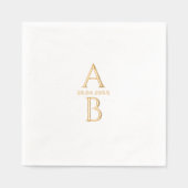 Simple Moderne Élégant Mariage Date Et Monogramme (Recto)