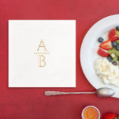 Simple Moderne Élégant Mariage Date Et Monogramme