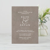 Simple Moderne Élégant Mariage Invitation (Debout devant)