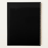 Simple Moderne Élégant Noir Or Monogramme (Dos)