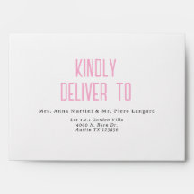 Simple Moderne Élégante Mariage Rose
