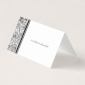 Simple moderne en argent et Merci Mariage noir (Back)