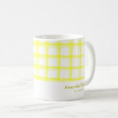 Simple moderne en treillis jaune Design café Mug (Devant droit)