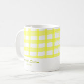 Simple moderne en treillis jaune Design café Mug (Devant gauche)
