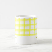 Simple moderne en treillis jaune Design café Mug (Centre)