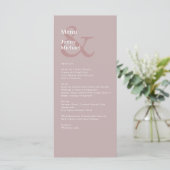 Simple, moderne et Dusty Rose blanc menu (Debout devant)