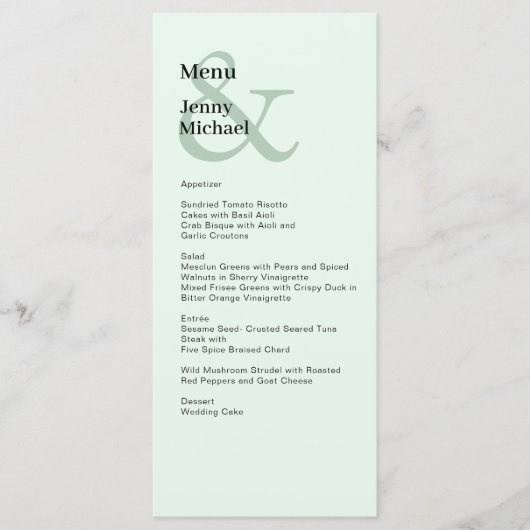 Simple, moderne et menu noir clair (Devant)