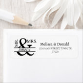 Simple Moderne Étiquette d'adresse de M. et Mme. S (En situation)